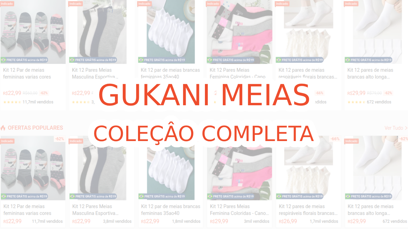 Gukani Meias Coleção Completa na Shopee