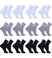 Kit 12 Pares de Meia Masculina - Marca Part.B - Cor preta