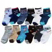 Kit 12 Pares Meias Infantil Masculino Atacado